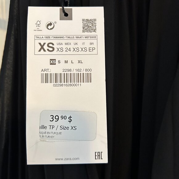 Zara Pleated Chiffon Top – Fun & Flowy Vibes Sz XS-NWT - Picture 7 of 9